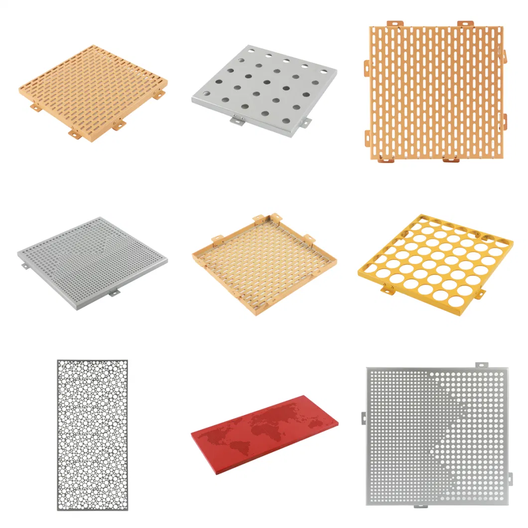 Building Material Aluminum Facade Cladding Round Hole Perforated Metal Sheet Perforated for Curtain Wall Decoration Panel