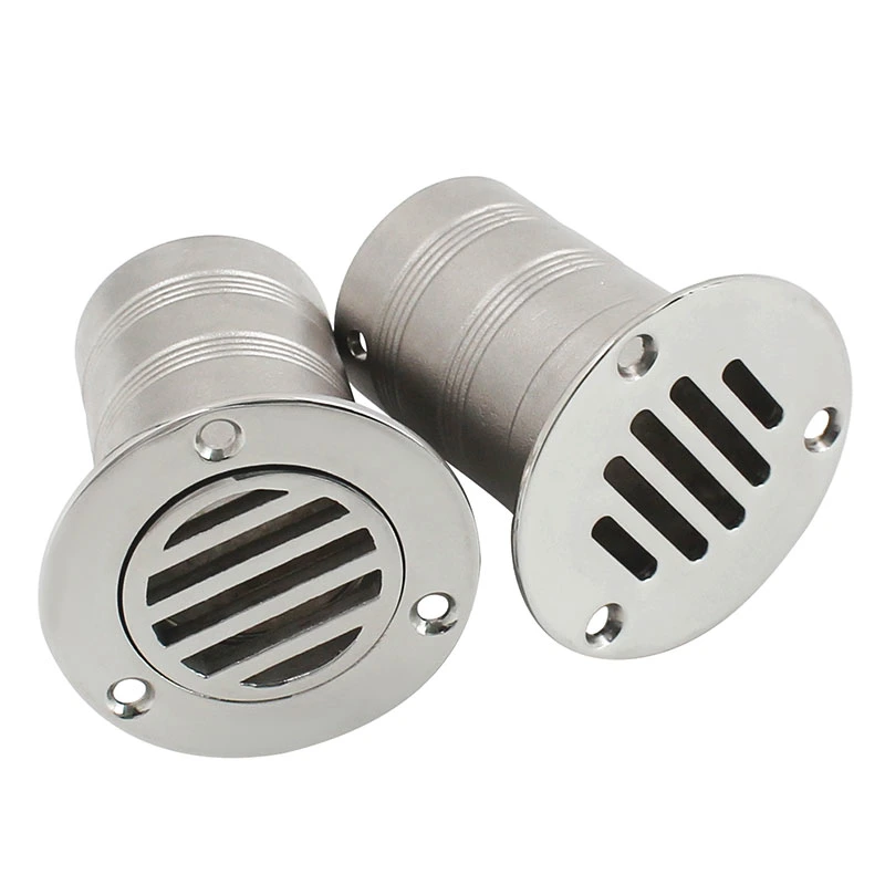 Customized 2 Inch Stainless Steel 316 Boat Bathroom Pool Deck Round Cockpit Drain Scupper Plate Cover Fitting