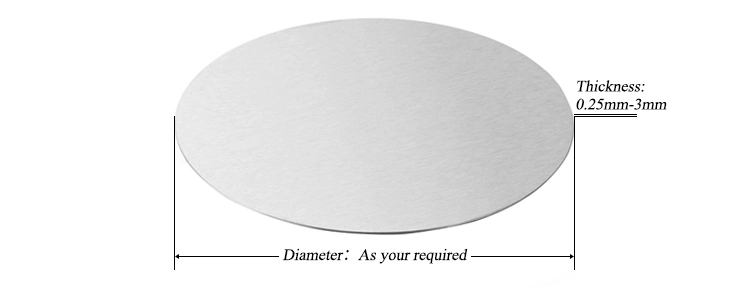 Hot Rolled Cold Rolled 201 304 316 316L Ss Round Circle Stainless Steel Plate