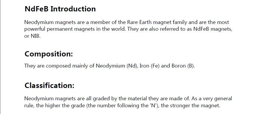 NdFeB Magnet High Peformance Semi Circular Neodymium Arc Magnet