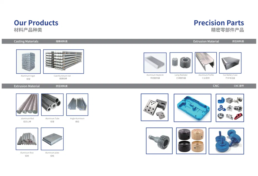 Extrusion Aluminium Solid Round Bar Flat Bar Square Bar Profile