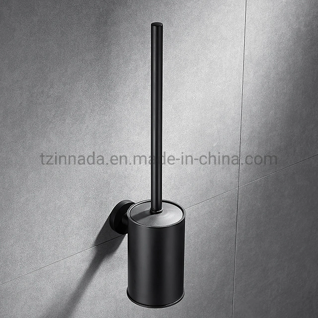 Wall Mounted Round 304 Stainless Steel Toilet Brush Holder Set (NC9898-MB2)