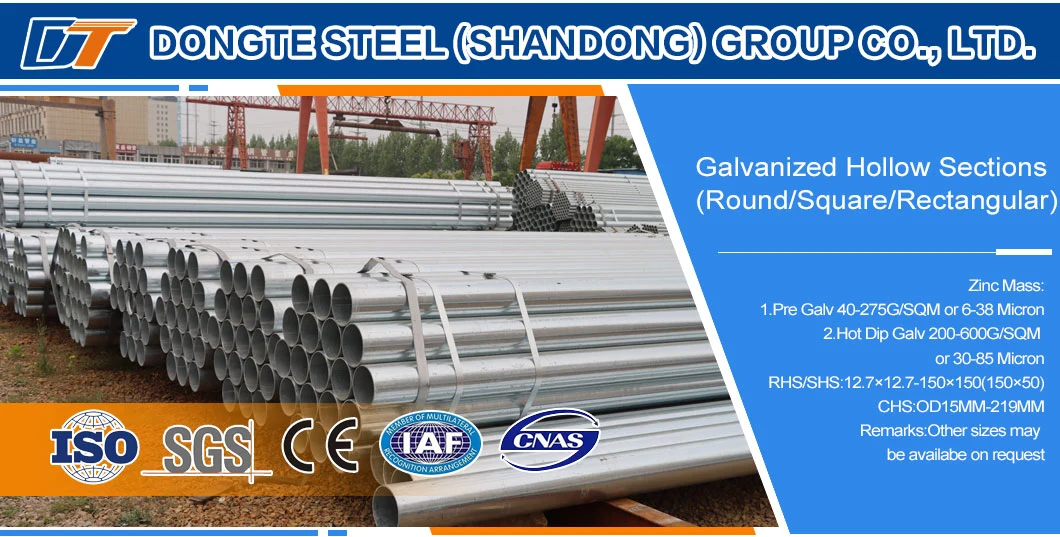Galvanized Steel Pipe 1/2 Inch Galvanized Steel Round Pipe