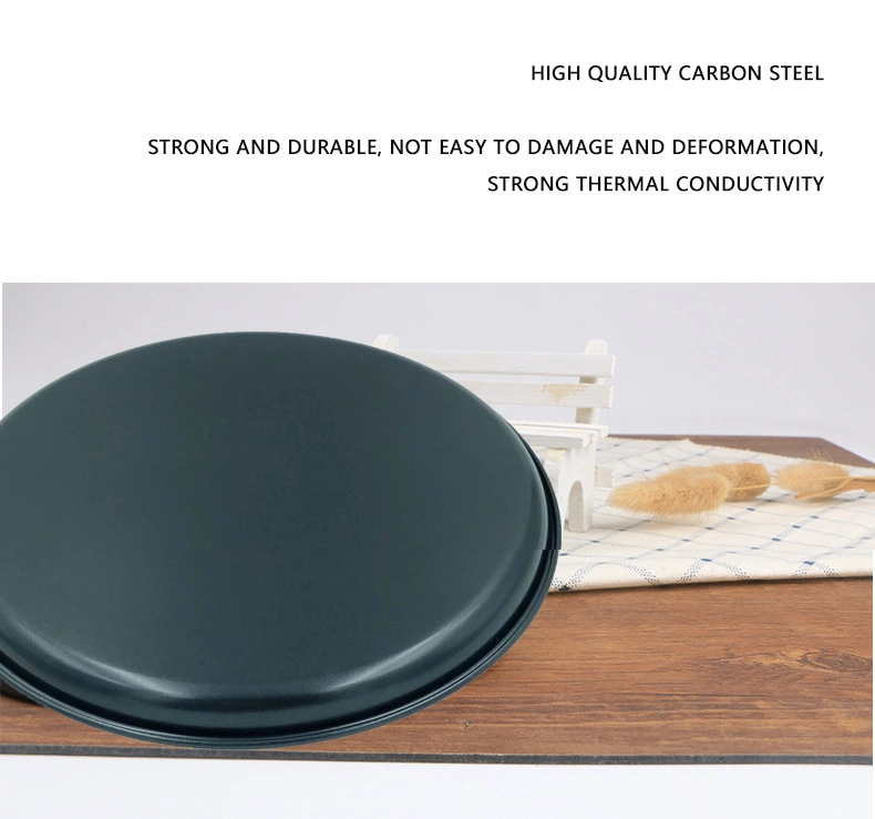Home Kitchen Oven Round Baking Tray 12 Inch Carbon Steel Non Stick Pizza Tray Baking Pan Tart Pie Pastry Food Baking Tray