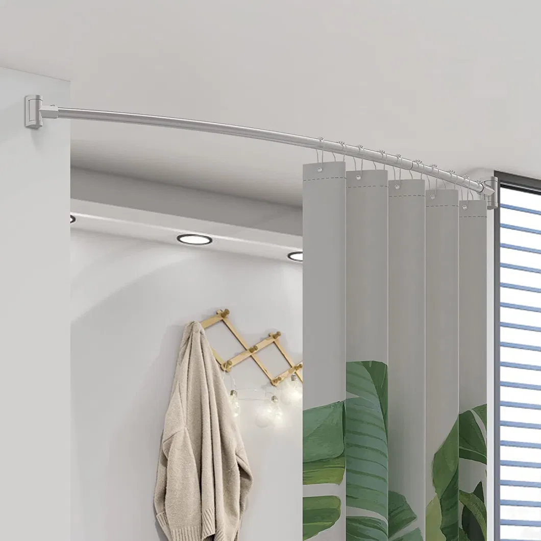 Stainless Steel Aluminum Sliding Telescopic Shower Curtain Rod (CR001)