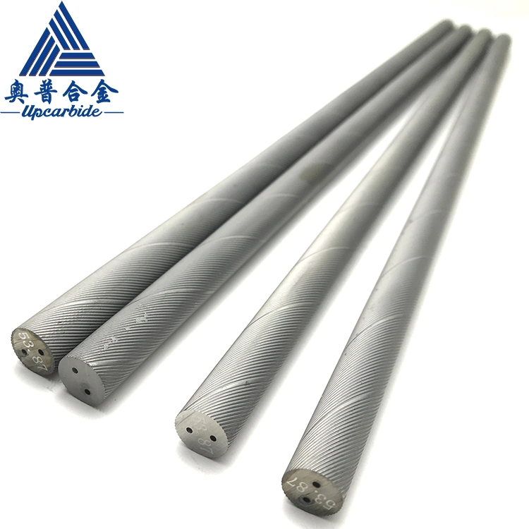 Yl10.2 Fine Grain for Making Endmill Tungsten Carbide Round Bars with Two Helical Coolant Holes Cutting Tool