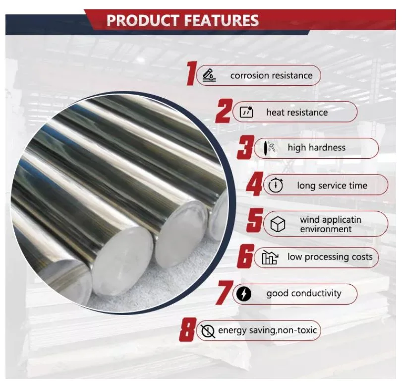 ASTM A276 Stainless Steel 304/304L/304h Round Bar for Food Processing