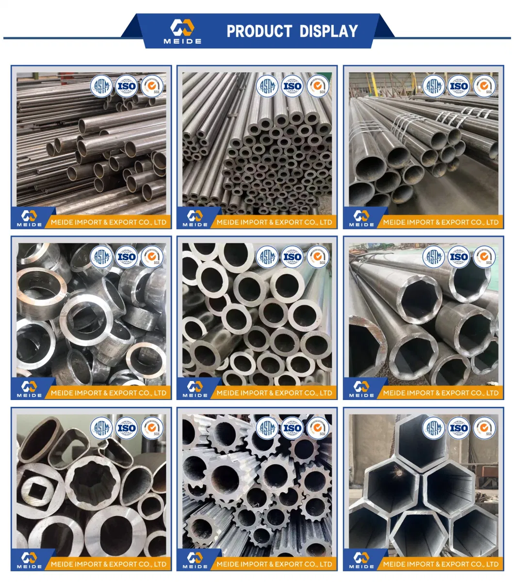 Construction Iron Pipe Carbon Steel ASTM Hexagon Cold Drawn Shaped Steel Tube
