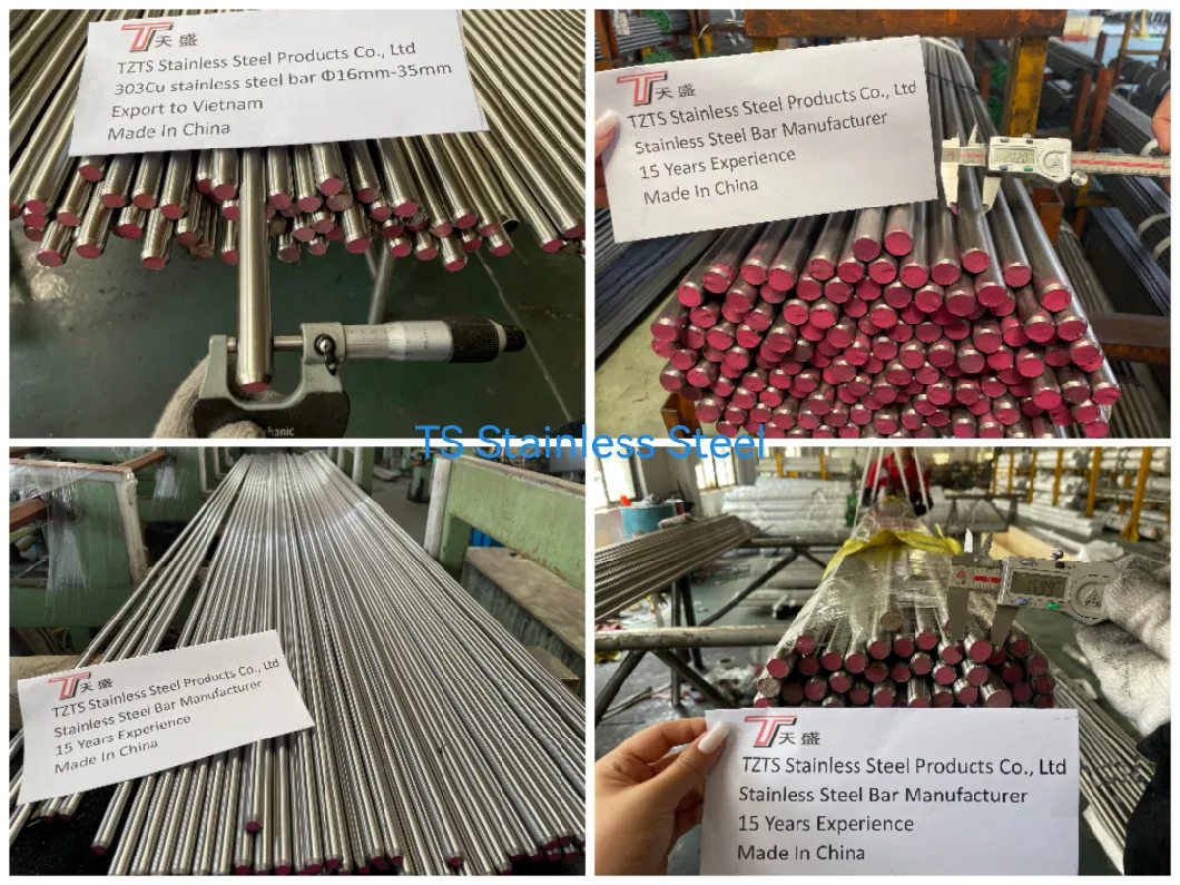 ASTM AISI JIS Supply Material 201 303 303cu 303se 304 304f 304L 316 316f 316L 301 310 321 2205 2507 904L Stainless Steel Round Bar