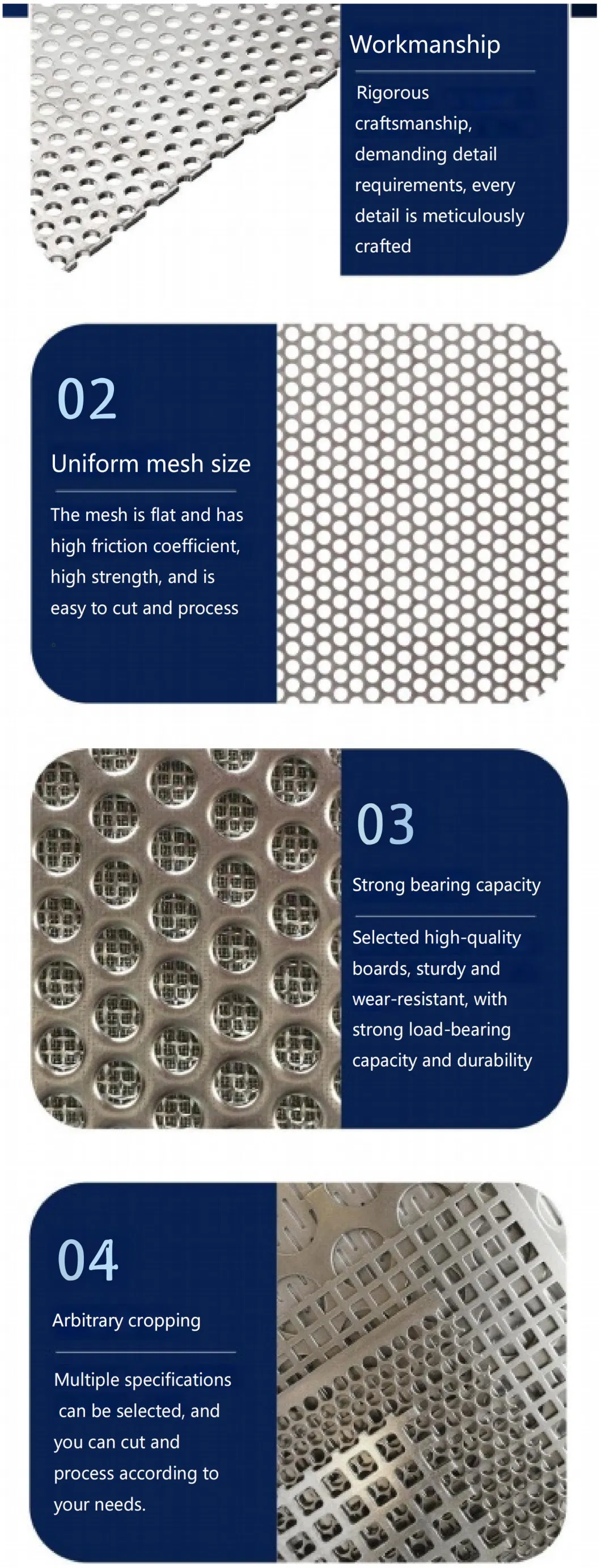 Stainless Steel 304 316L 310S 321 Micron Punched Hole Metal Mesh/ 1mm 2mm 3mm Perforated Mesh Panels Sheet Decorative Round Plate