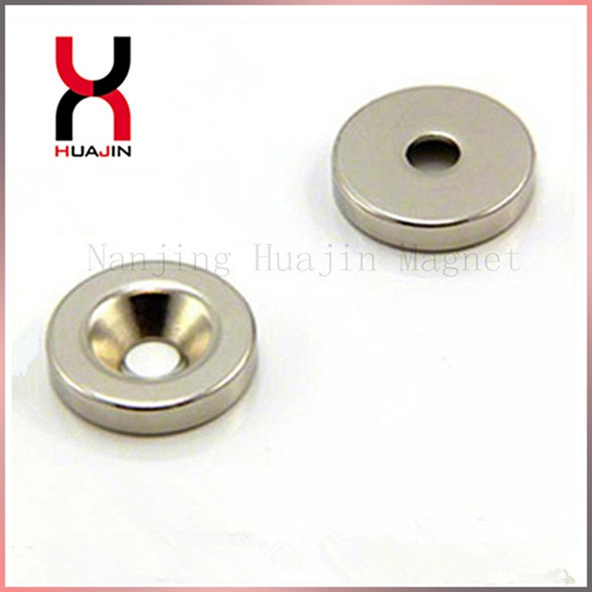 Round Shape Countersunk Magnet Permanent Industrial Magnet with Countersunk Holes