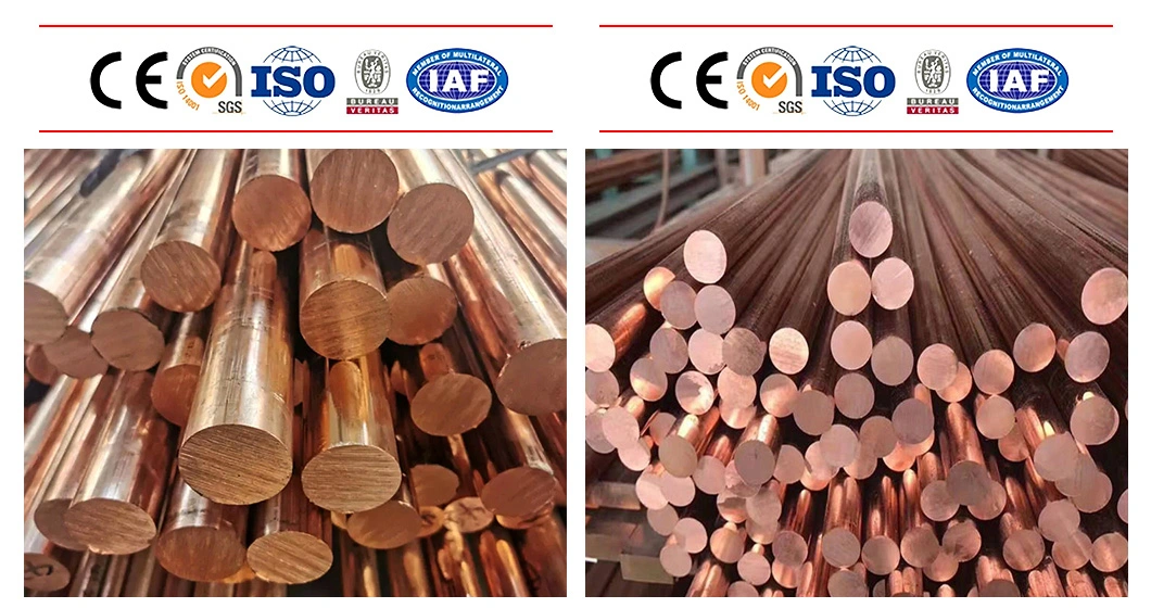 6mm 8mm C11000 Pure Copper Round Rod / Copper Round Bar