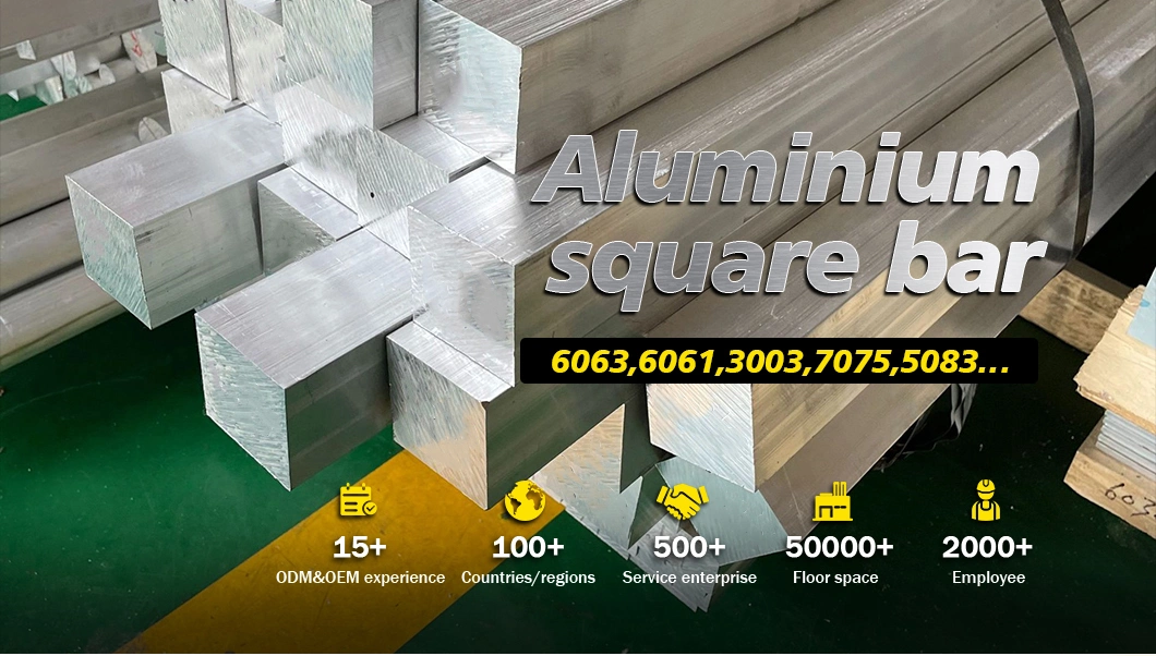 High Strength 6061 6063 T6 Extruded Alloy Aluminum Bar 20mm Large Diameter Aluminium Round Square Bar