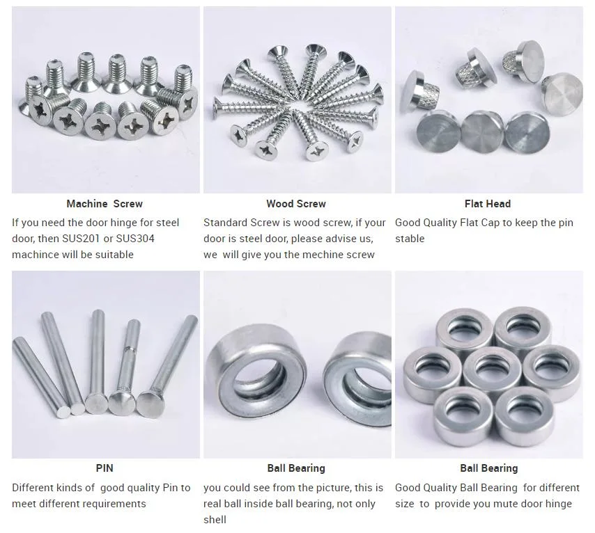 Round Corner 2 Ball Bearing Stainless Steel Different Types of Door Hinges