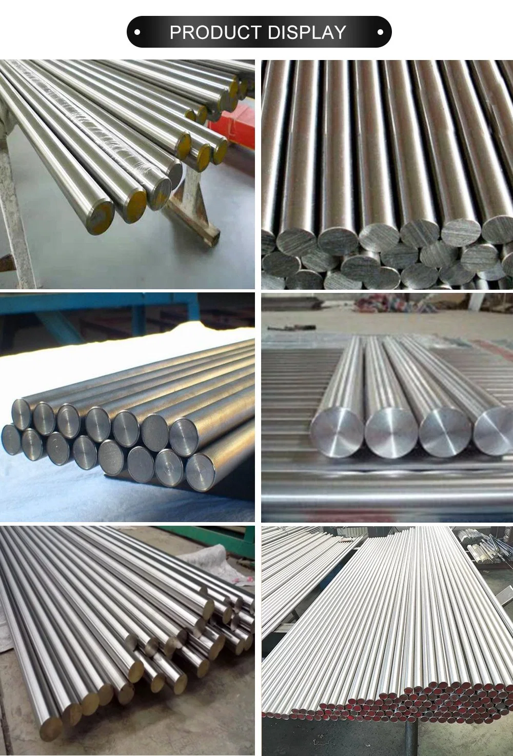 Stainless Steel Bar 8mm 3mm 6mm 190mm 410 201 304 310S 316 321 904L ASTM A276 2205 Metal Rod Round Bar Metal Rod