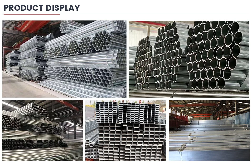 ASTM a 653 12 16 Gauge Sch80 Ss400 S235jr Seamless Gi Pipe 6m Length Have Stock Hot Dipped Galvanized Steel Round Pipe Tube