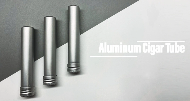 Customized Empty Durable Round Waterproof Metal Tube Aluminum Cigar Tube Packaging