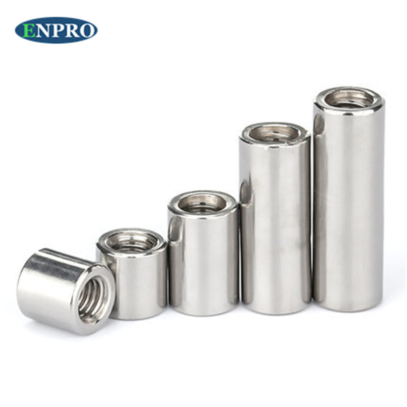 China Wholesale Stainless Steel Long Round Threaded Coupling Nut