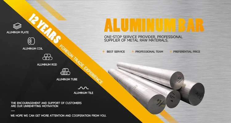 China Factory Supply Carbide Solid Round Aluminum Alloy Rod 6061 6063 Aluminum Rod Bar