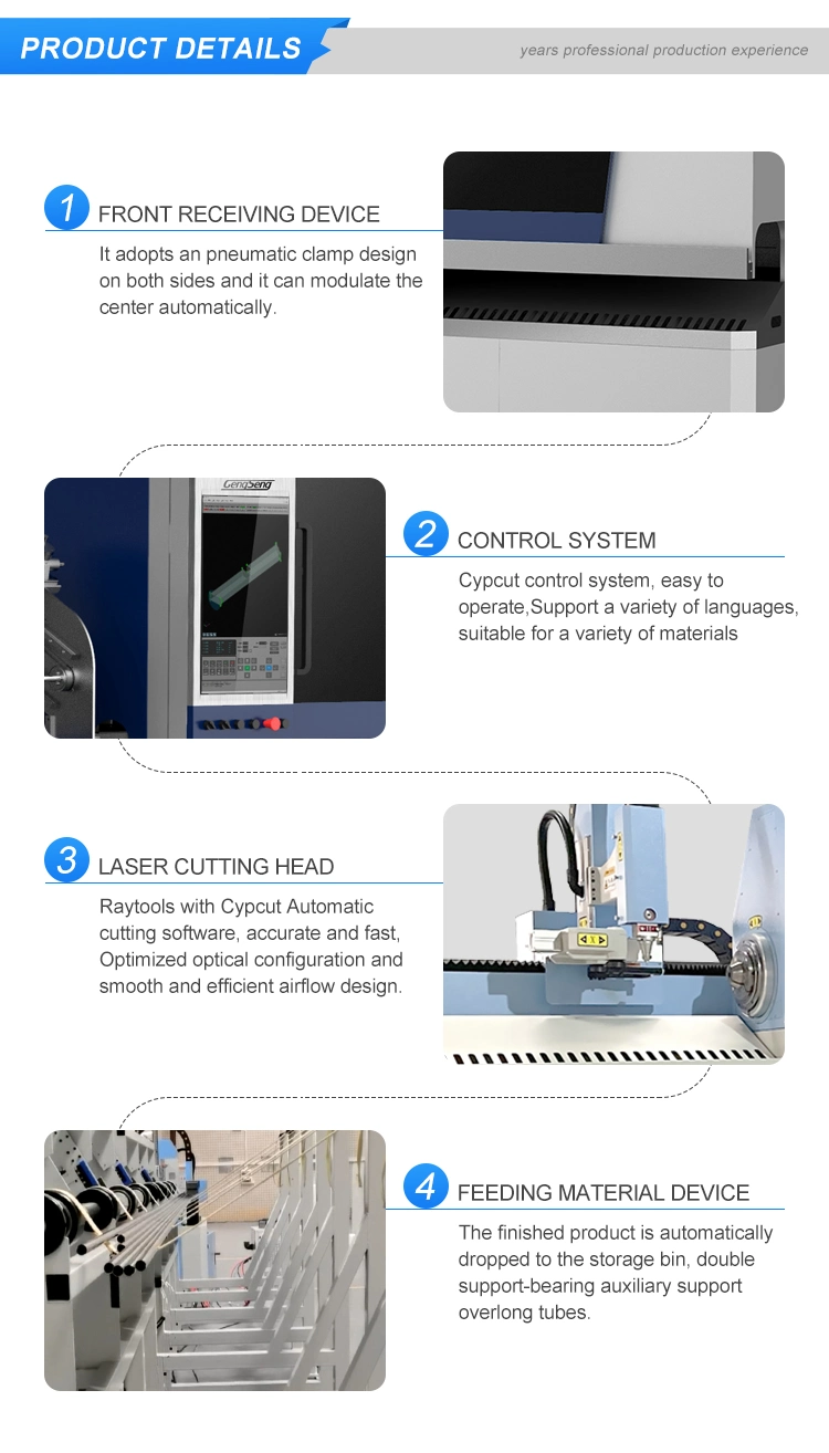 Metal Round Tube/Pipe Laser Cutter Laser Cutting Machine for Stainless Steel Carbon Steel Copper