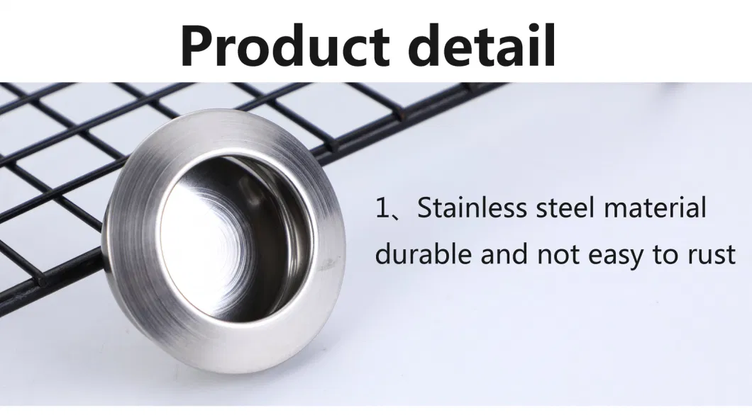 Cabinet Stainless Steel Round Hidden Handle