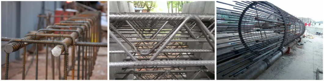 ASTM A615 BS4449 B500b HRB335 HRB400 HRB500 Deformed Construction Carbon Iron Steel Rebars Reinforced Reinforcing Concrete Tmt Round Bars for Steel Structure