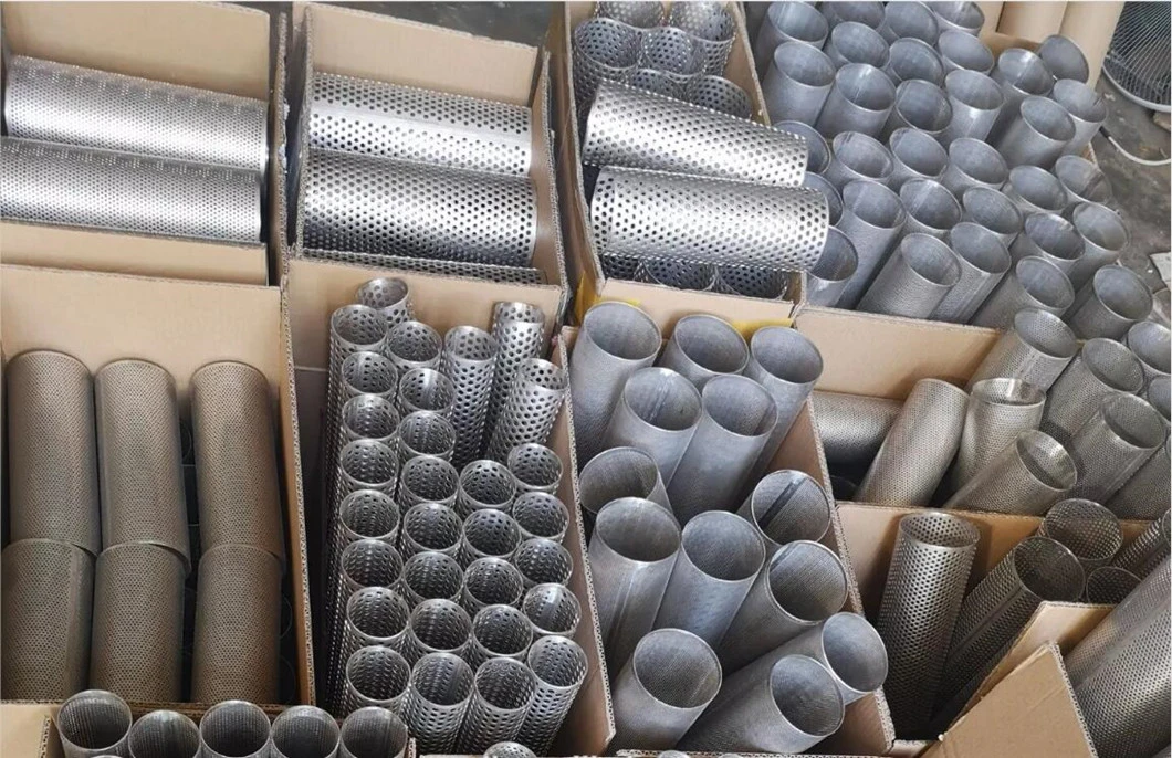 50mm 2 Inch Stainless Steel Round Hole Perforated Exhaust Tube