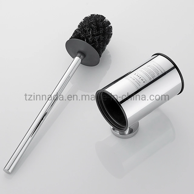 Wall Mounted Round 304 Stainless Steel Toilet Brush Holder Set (NC9898-MB2)