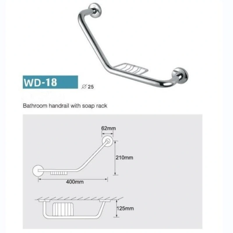 Stainless Steel 304 Bathroom Handle Toilet Grab Bar