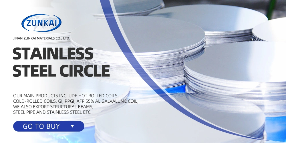 Hot Cold Rolled Ss Mirror Food Grade Ss 201 304 310S 321 316L 410 430 Ba 2b Finish PVC Coated Inox Stainless Steel Circle Round Plate
