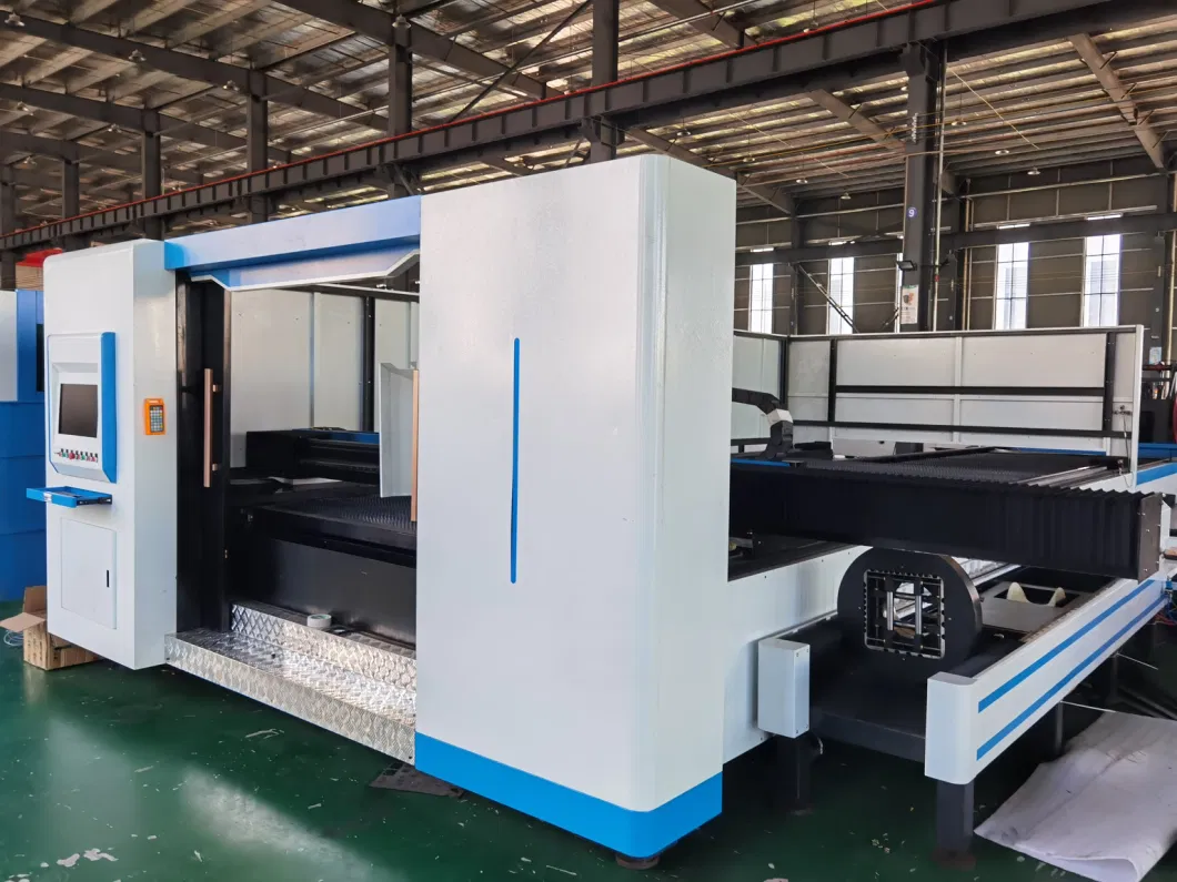 Plate Metal Round Square Metal Fiber Laser Metal Cutting Machine Exchange Table