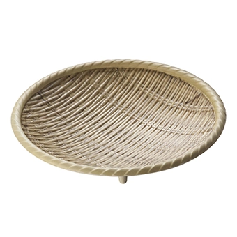 9.5 Inch A5 Melamine Bamboo Rattan Round Plate