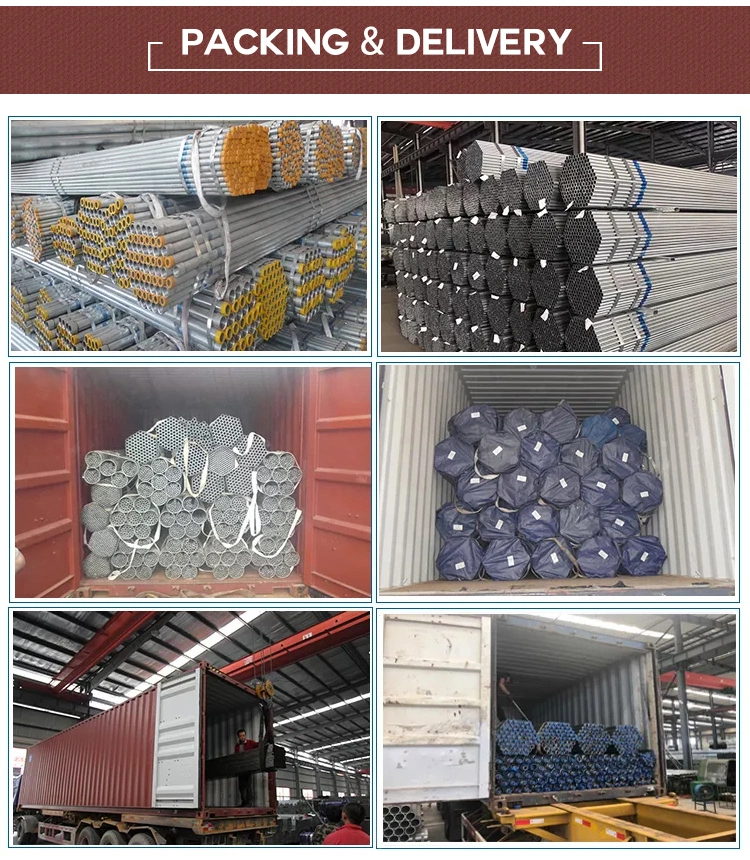 Carbon A53 A106 Seamles Sizes BS 1387 Galvanized Round Welded Pipe ERW Hot-DIP Pipe ERW Rectangular Tube Structural Steel Pipe Welded Galvanized Pipe