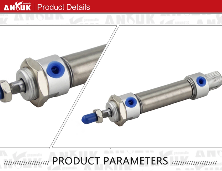 Ma Series Pneumatic Stainless Steel Mini Small Round Double Acting Air Cylinder