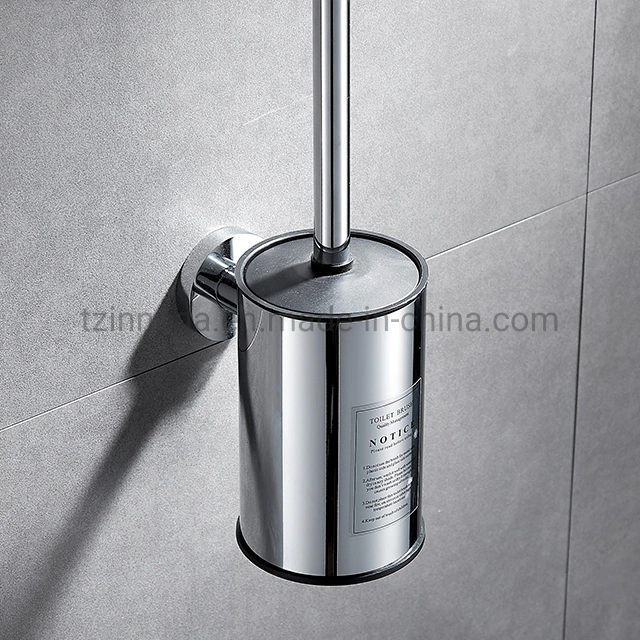Wall Mounted Round 304 Stainless Steel Toilet Brush Holder Set (NC9898-MB2)