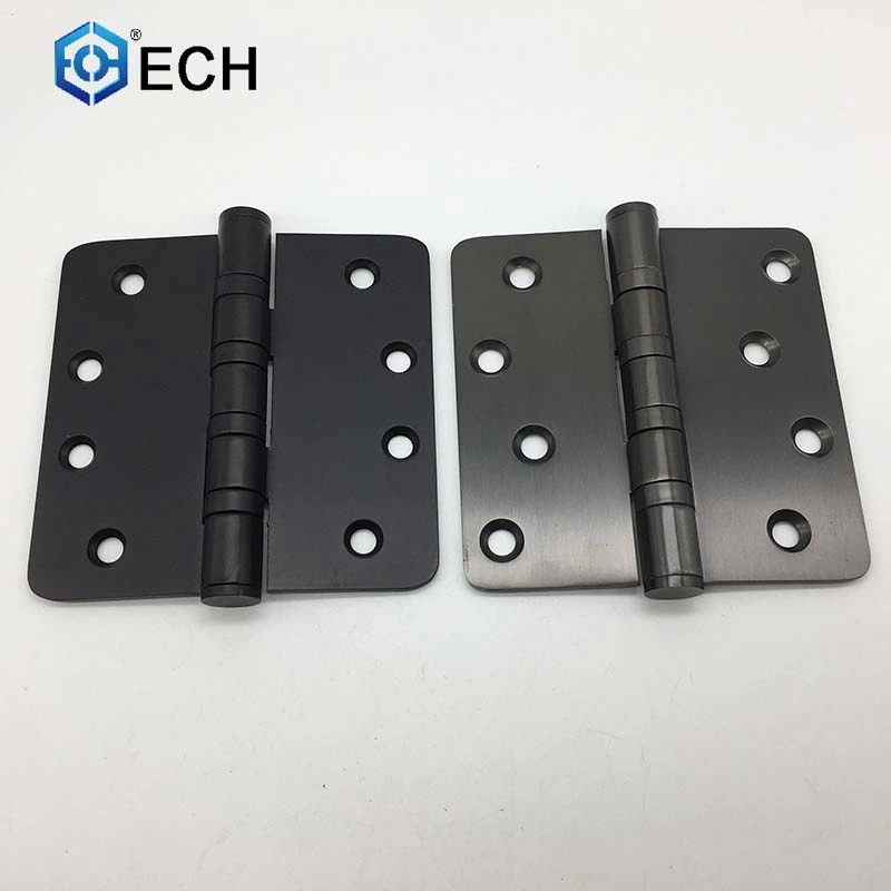 4 3 Inch Radius Stainless Steel Black Round Square Door Butt Hinge