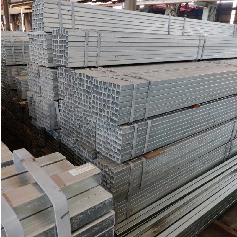 Hot Rolling Carbon Galvanized Steel Square Rectangular Round Seamless Steel Pipe Galvanized Steel Profile Square 70X70mm Tube Hollow Section Steel Rectangular