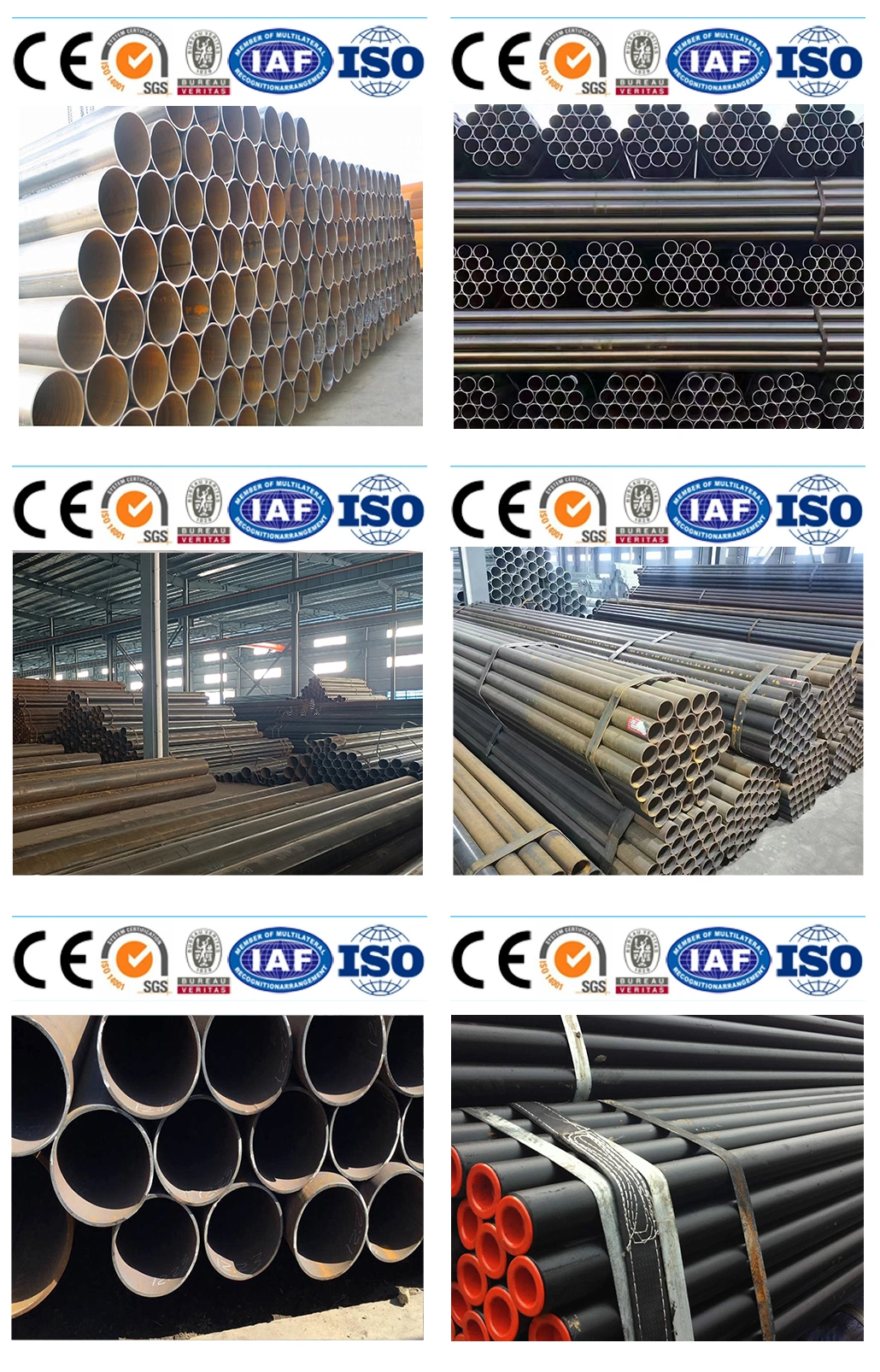 Hot Rolled St37 St52 1020 1045 A106b Fluid Steel Tube Carbon Welded Steel Pipe for Building Material