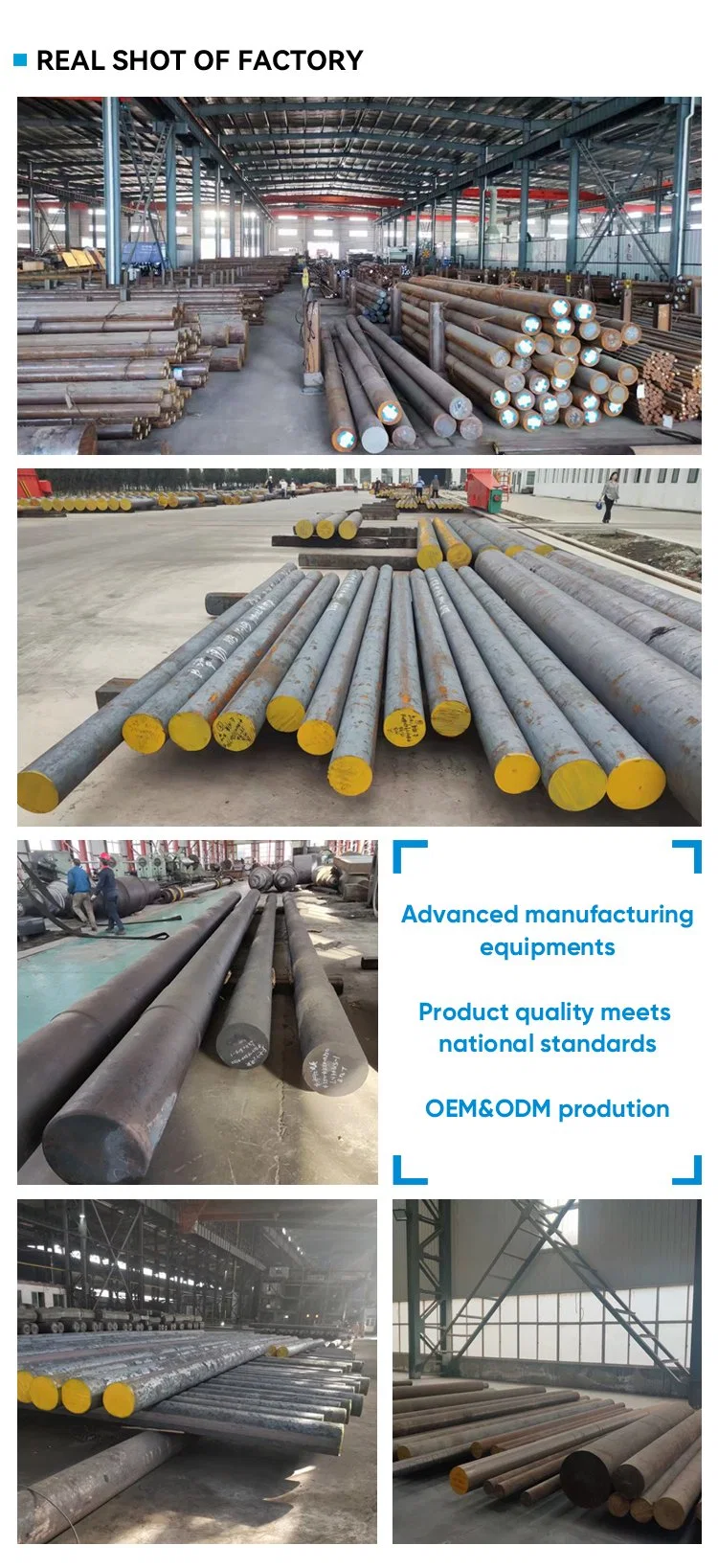 Cast Iron Round Bar 34CrMo4 Round Bar Ms Round Bar Alloy Carbon Structure Steel Round Bar