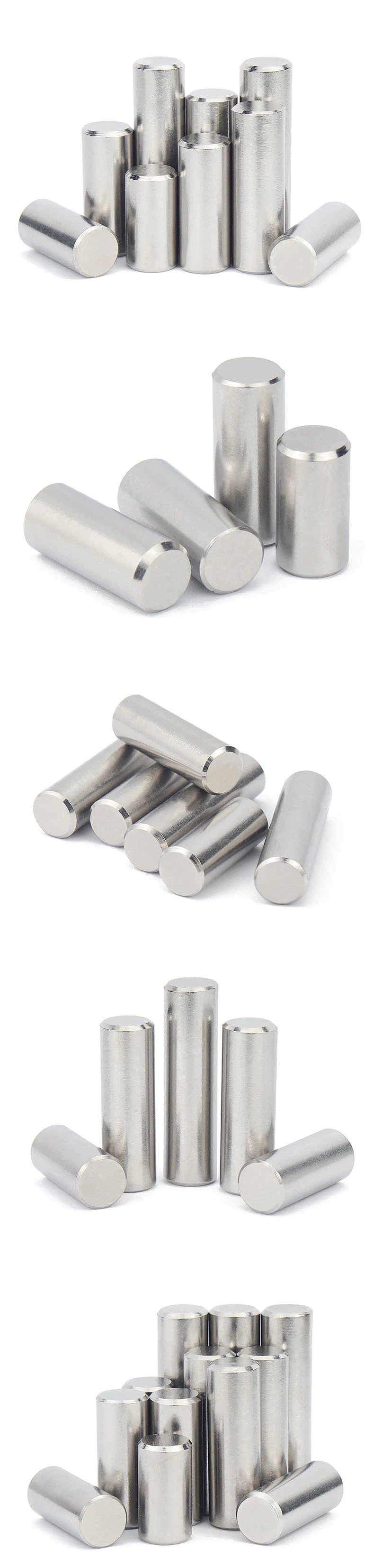 Customized Machining Stainless Steel 304 Round Threaded Knurled Dowel Pin