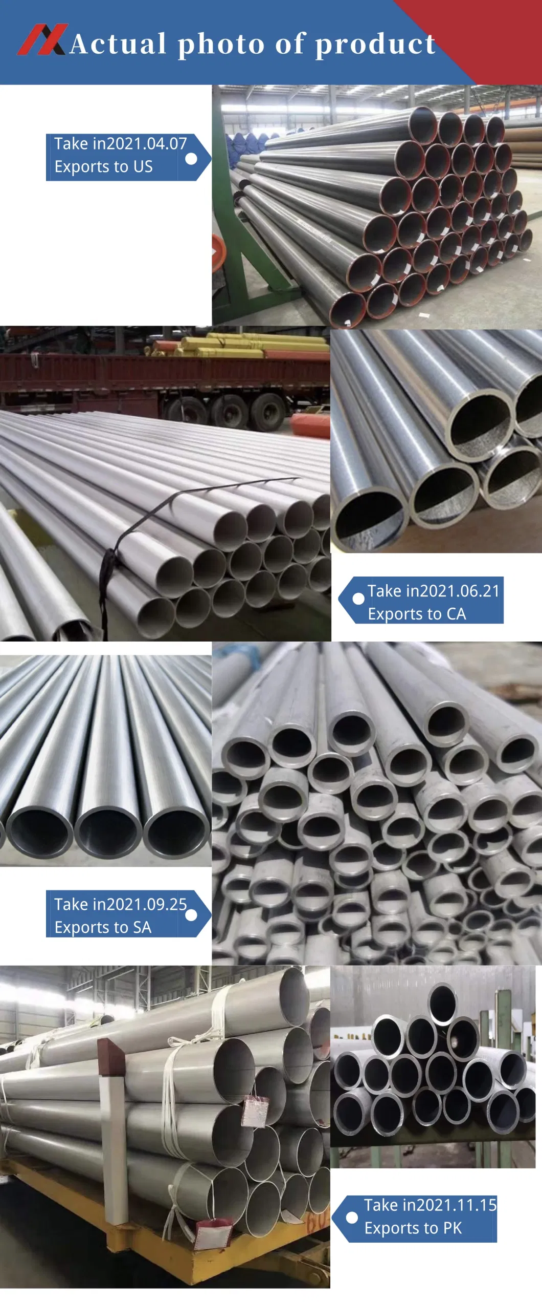 316 Stainless Steel Industrial Pipe 316L Stainless Steel Industrial Pipe 310S Stainless Steel Industrial Pipe