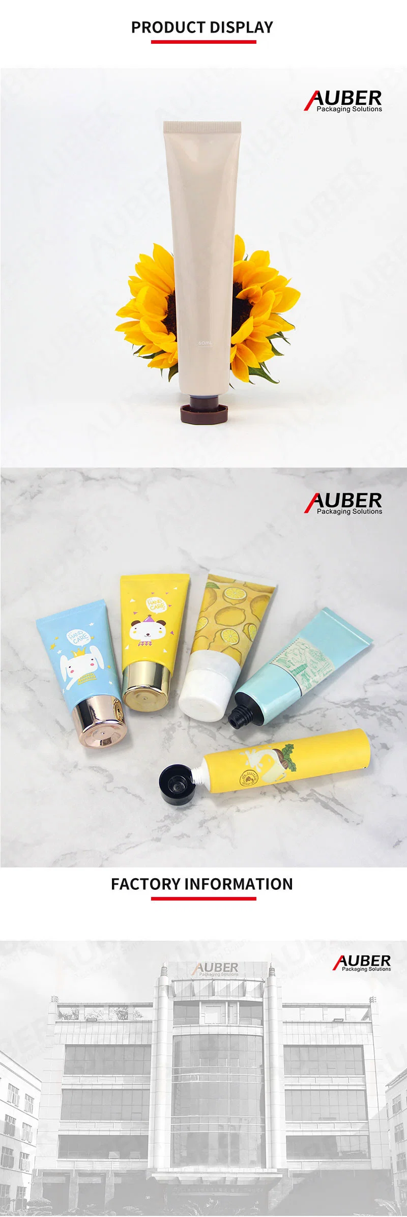 Custom 30ml -200ml Sun Cream/Facial Cleanser Soft Container Tube for Skincare Squeeze Packaging Plastic PE Cosmetic Tube