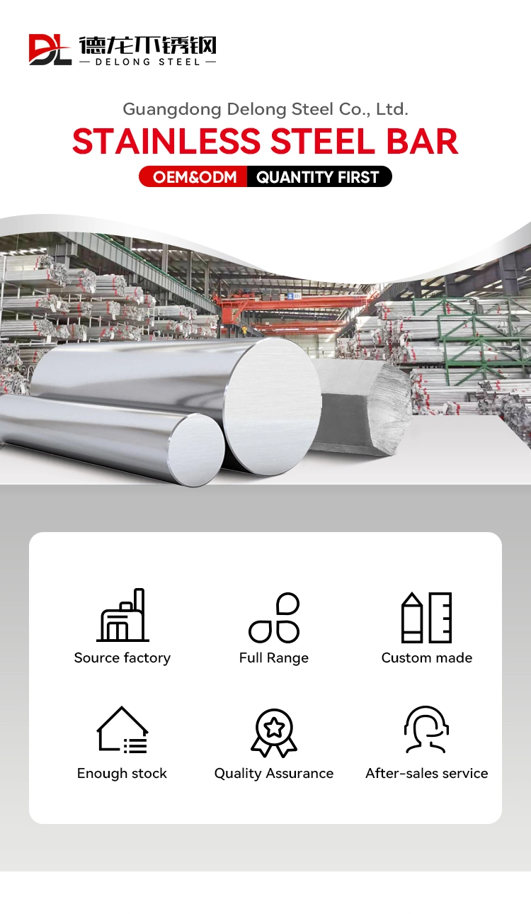 ASTM Flat Bright 201 Cold Rolled Stainless Steel Round Bar