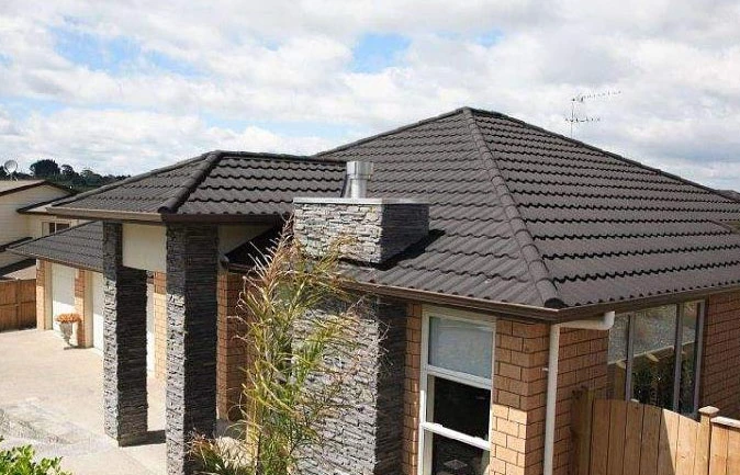 Round Wave Sheet Metal Shingle Stone Coated Roof Tiles for House Villa