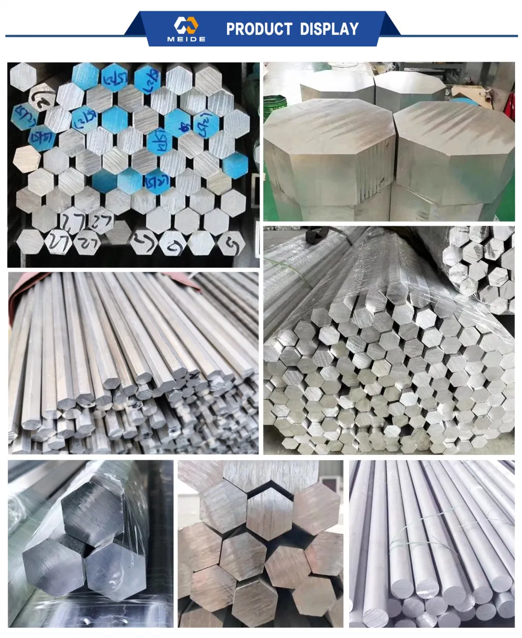 Aluminum Round/Square/Extruded/Hexagonal Rod Custom Aluminum Profile 1090 1199 2007 2011 3A12 3104 4032 4047 5252 5154 7075 Aluminum Bar