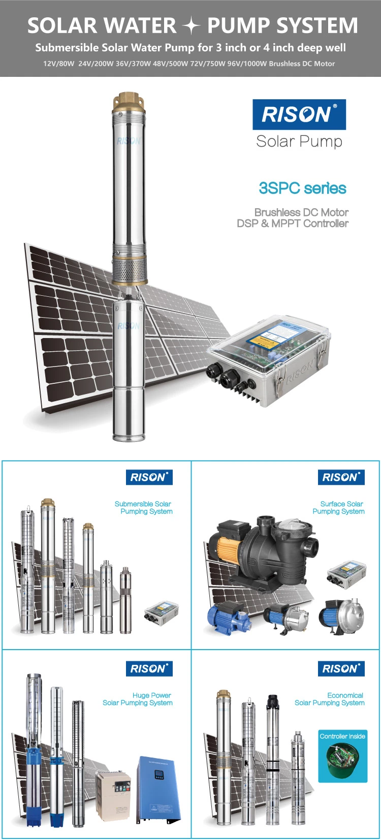 3inches Centrifugal Solar Water Pump with 1.25&quot; Outlet Pipe Connection