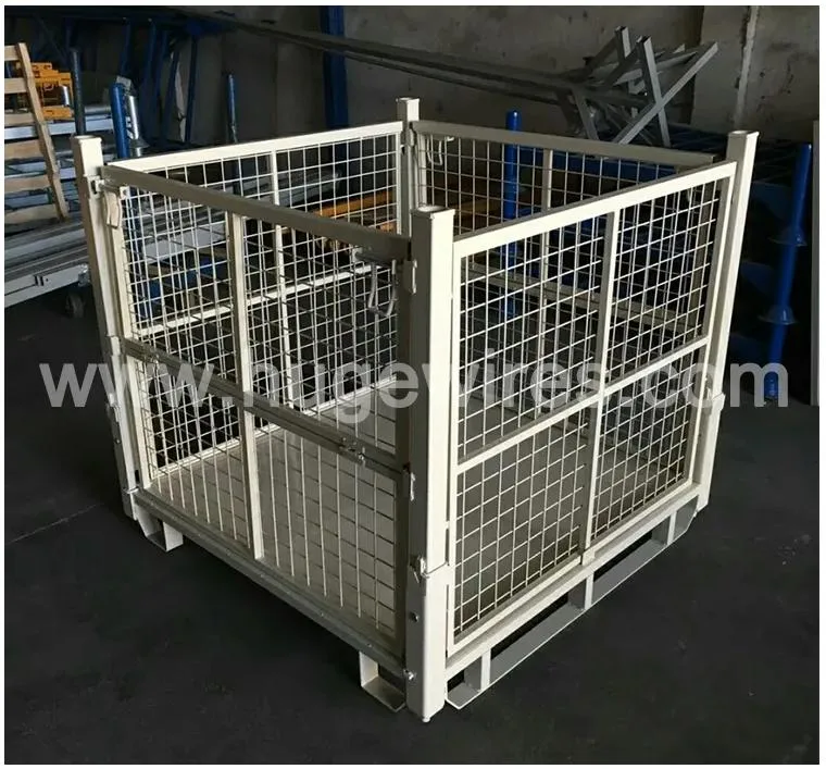 Transport Metal Containers Stackable Steel Metal Wire Mesh Pallet in Stock