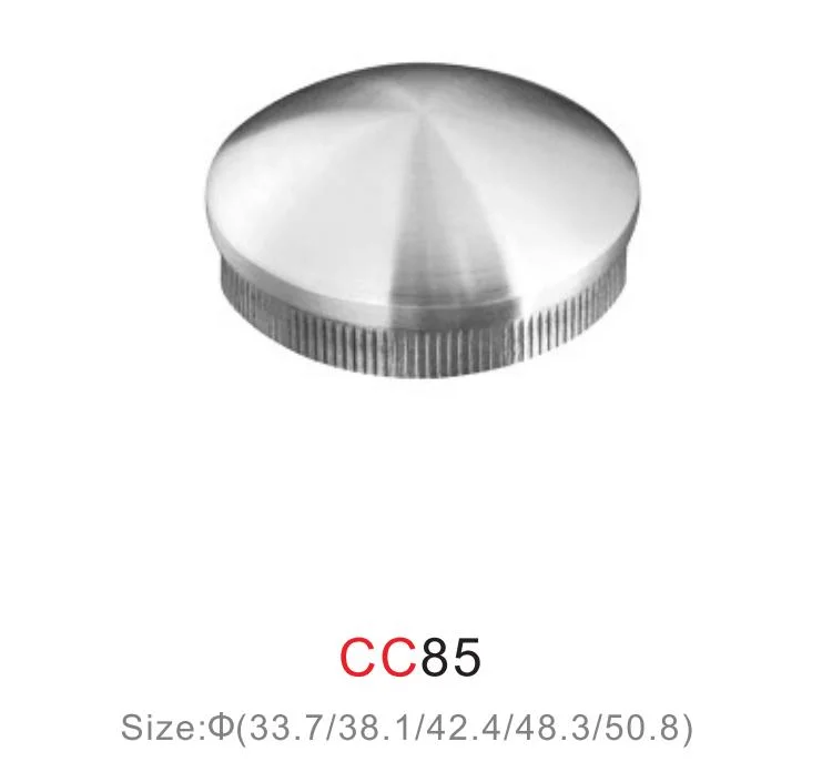 Classic Round Metal Staircase Timber Handrail Fitting End Cap