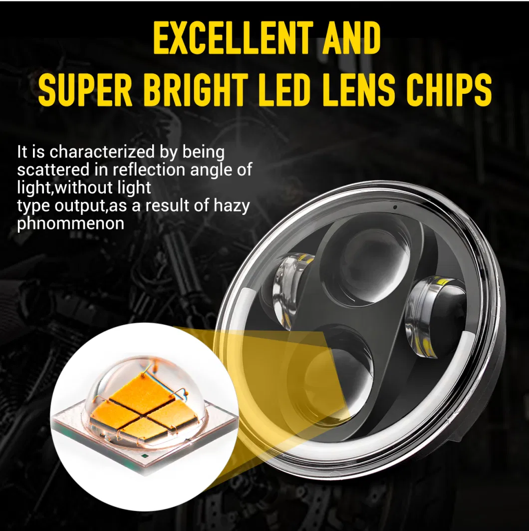 Wholesale 5.75inch Daymaker Round LED Headlight LED Motorcycle Headlight LED Headlight H4