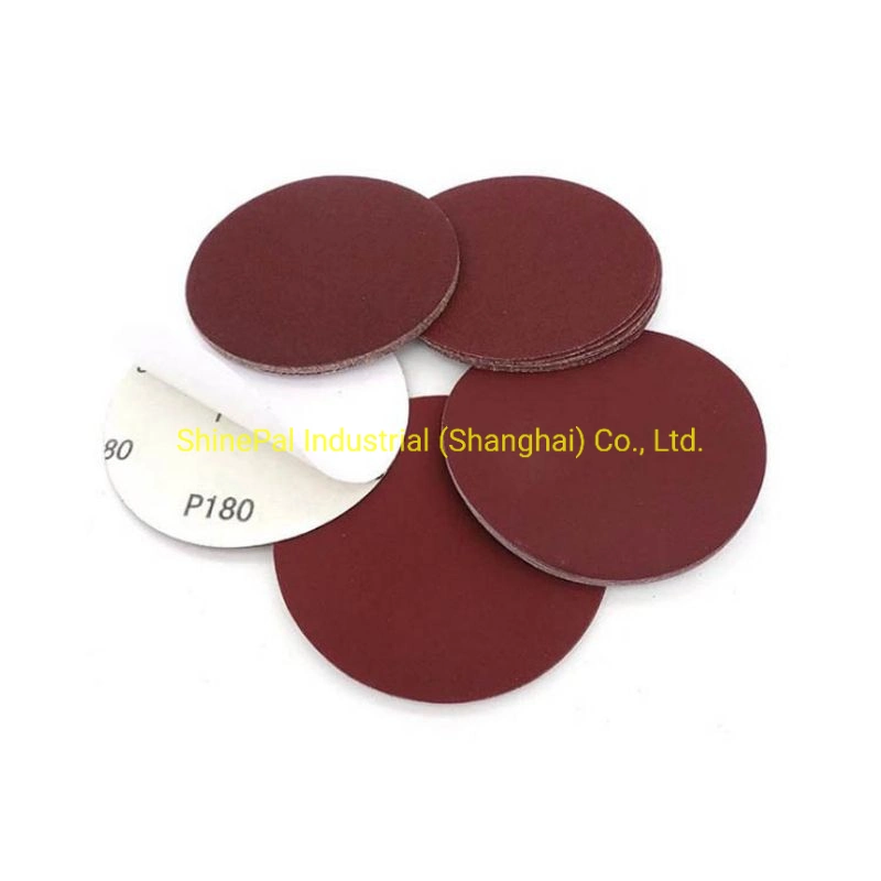 125mm redonda de color rojo marr&#243;n papel de lija abrasiva para el alquiler de pulido con agujeros